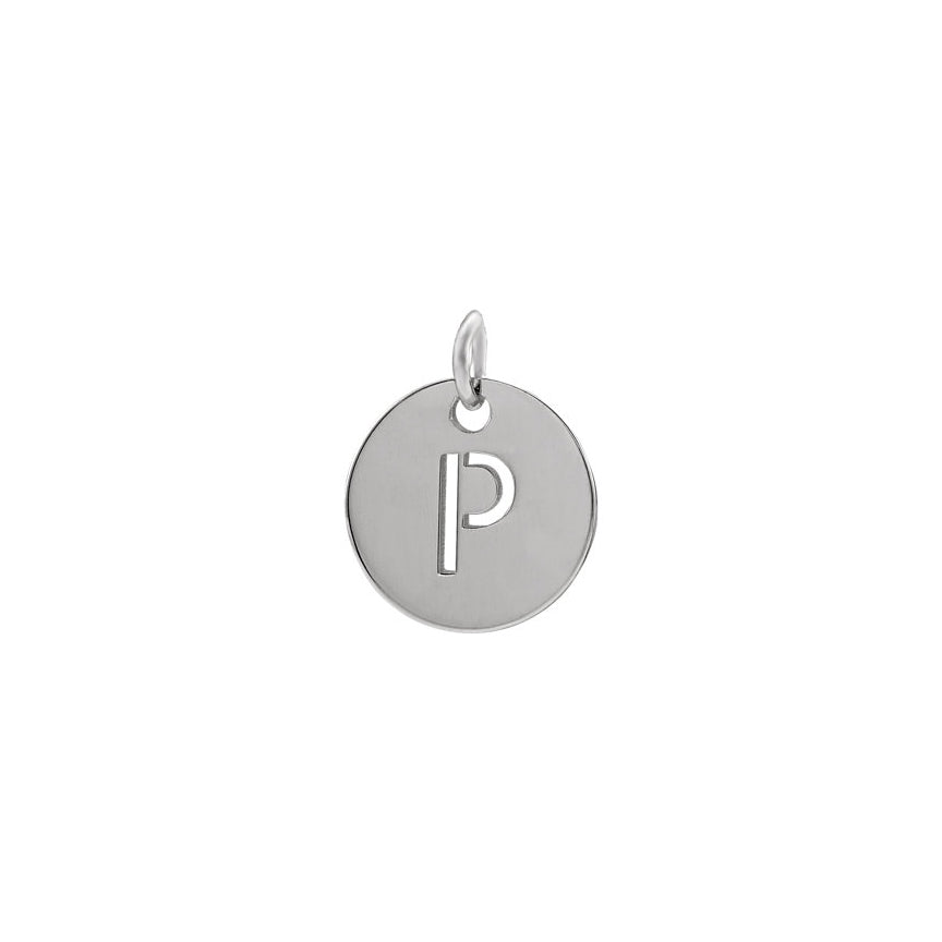 Initial Medallion Necklace Robyn Canady P Sterling Silver 