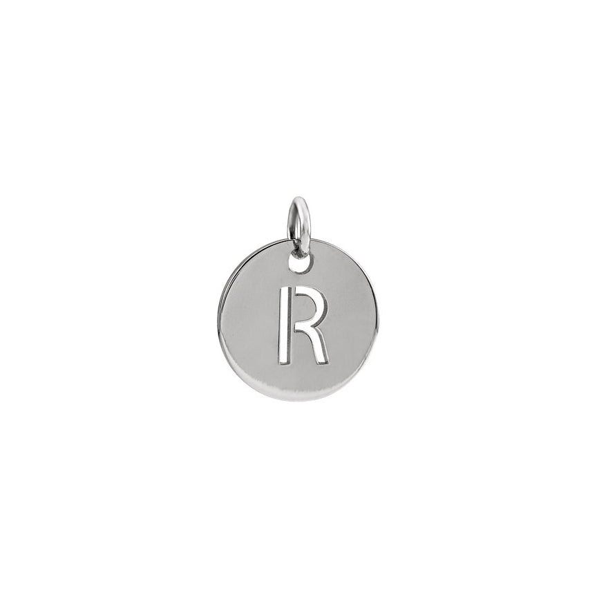 Initial Medallion Necklace Robyn Canady R Sterling Silver 