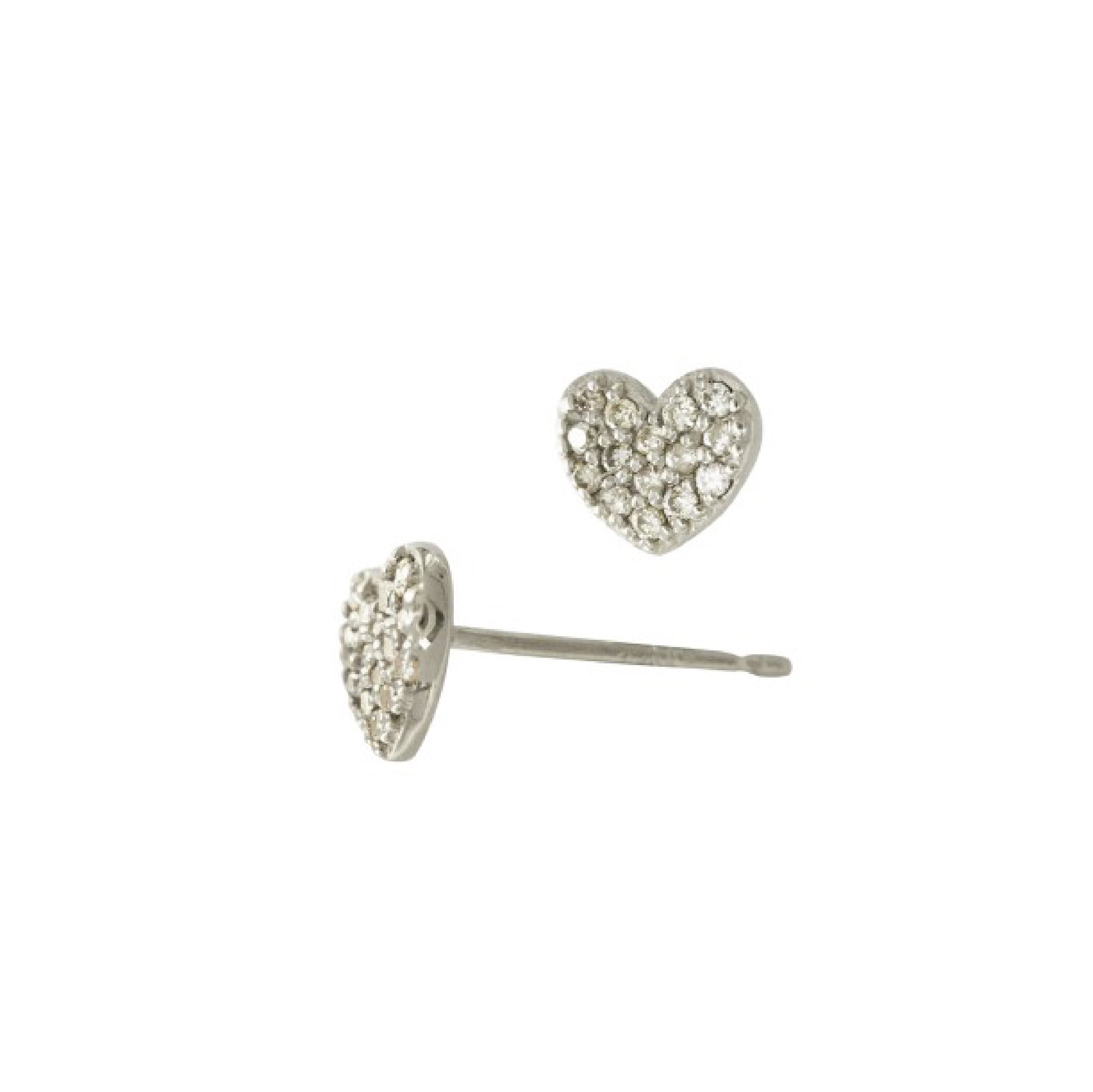 Petite Diamond Heart Earrings Robyn Canady 