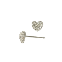 Load image into Gallery viewer, Petite Diamond Heart Earrings Robyn Canady 

