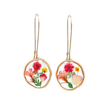 Load image into Gallery viewer, Pressed Flower Earrings in Poppy Robyn Canady 
