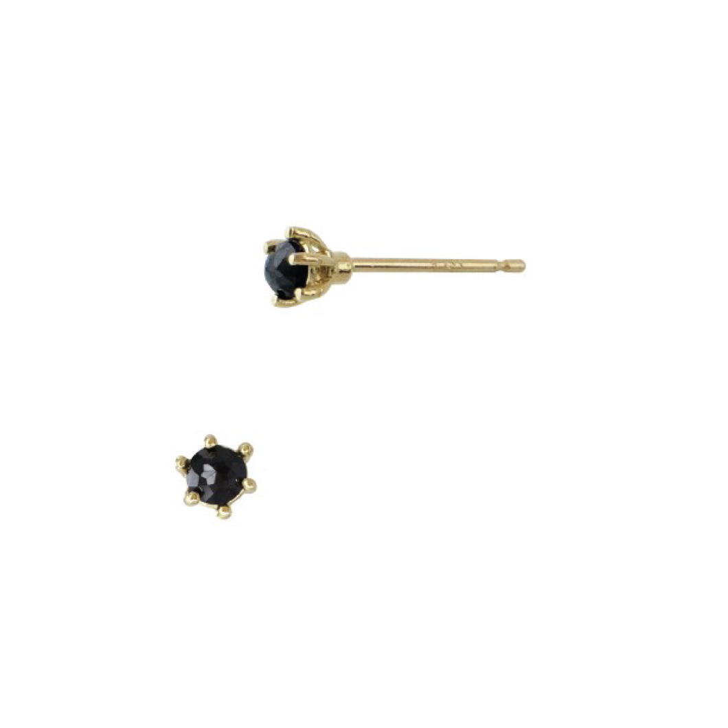 Rough Cut Black Diamond Solitaire Earrings Robyn Canady 