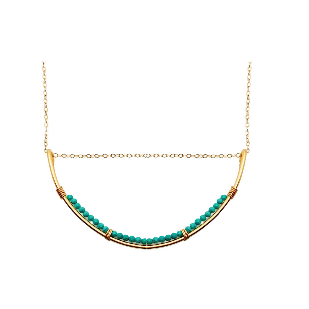 Aria Lunar Necklace Robyn Canady 14K Gold Fill Turquoise 