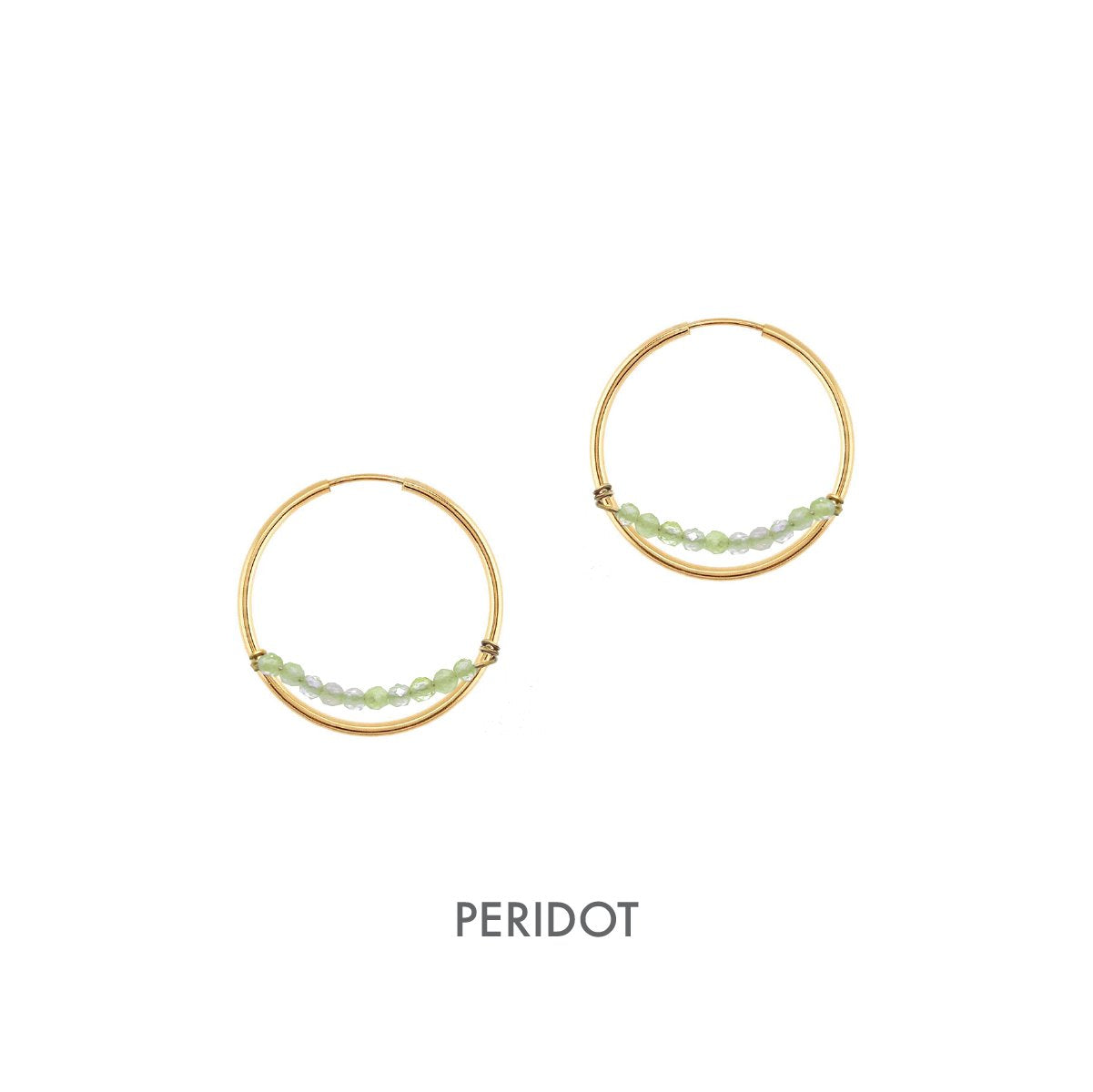 14K Aria Hoop Earrings Robyn Canady 14K Gold Peridot 