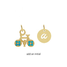 Load image into Gallery viewer, Charm Collection - For the Bike Rider Robyn Canady Charm Only Add an Initial (put initial selection in notes at checkout) 
