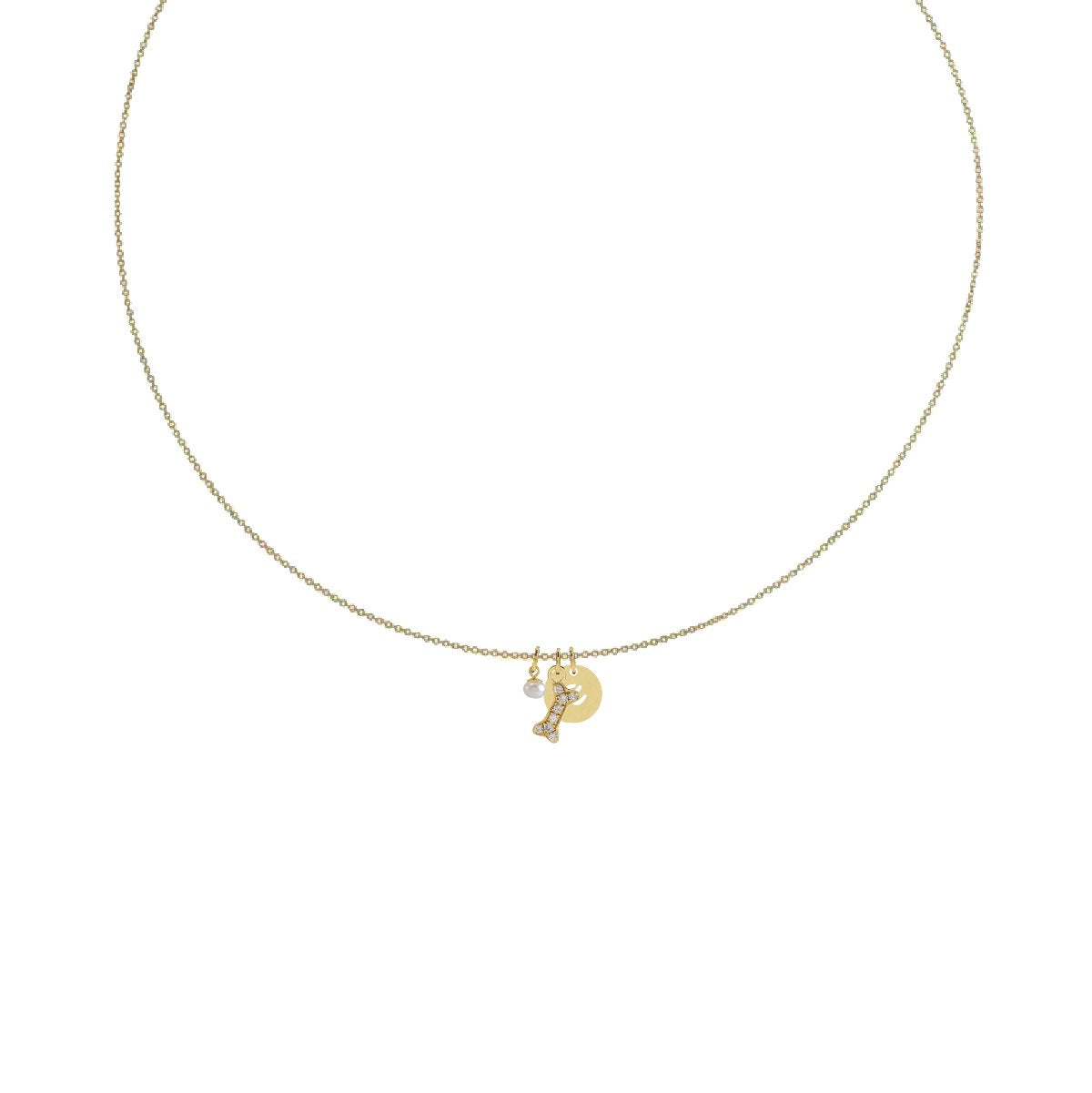 Charm Collection - For the Dog Lover Robyn Canady Charm + 14K Gold Filled Chain Add a Pearl and Initial (put initial selection in notes at checkout) 