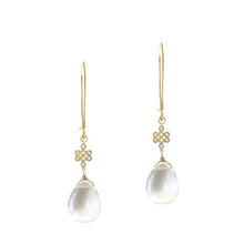 Load image into Gallery viewer, 14K Petite Filigree and Quartz Drop Earrings Robyn Canady 
