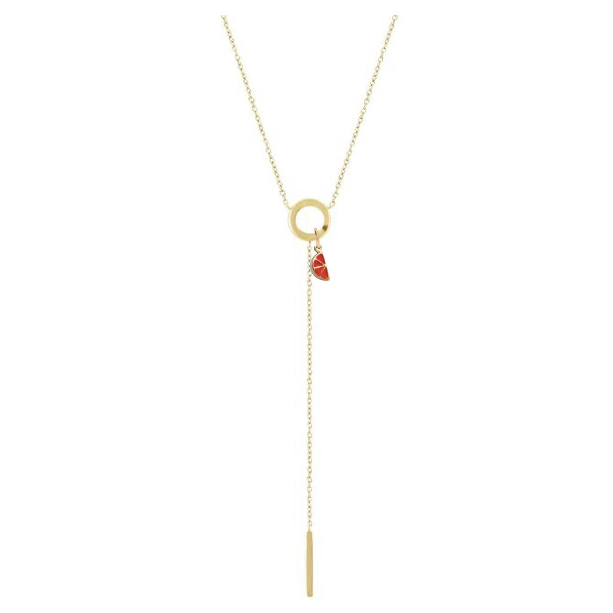 14K Solid Gold Citrus Splash Drop Necklace, 2 color options Robyn Canady 