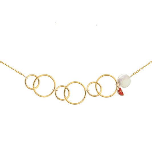14K Citrus Splash Interlocking Circle Necklace, 2 color options Robyn Canady 