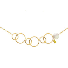 Load image into Gallery viewer, 14K Citrus Splash Interlocking Circle Necklace, 2 color options Robyn Canady 
