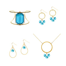 Load image into Gallery viewer, Gemmy Statement Earrings in Topaz Robyn Canady 
