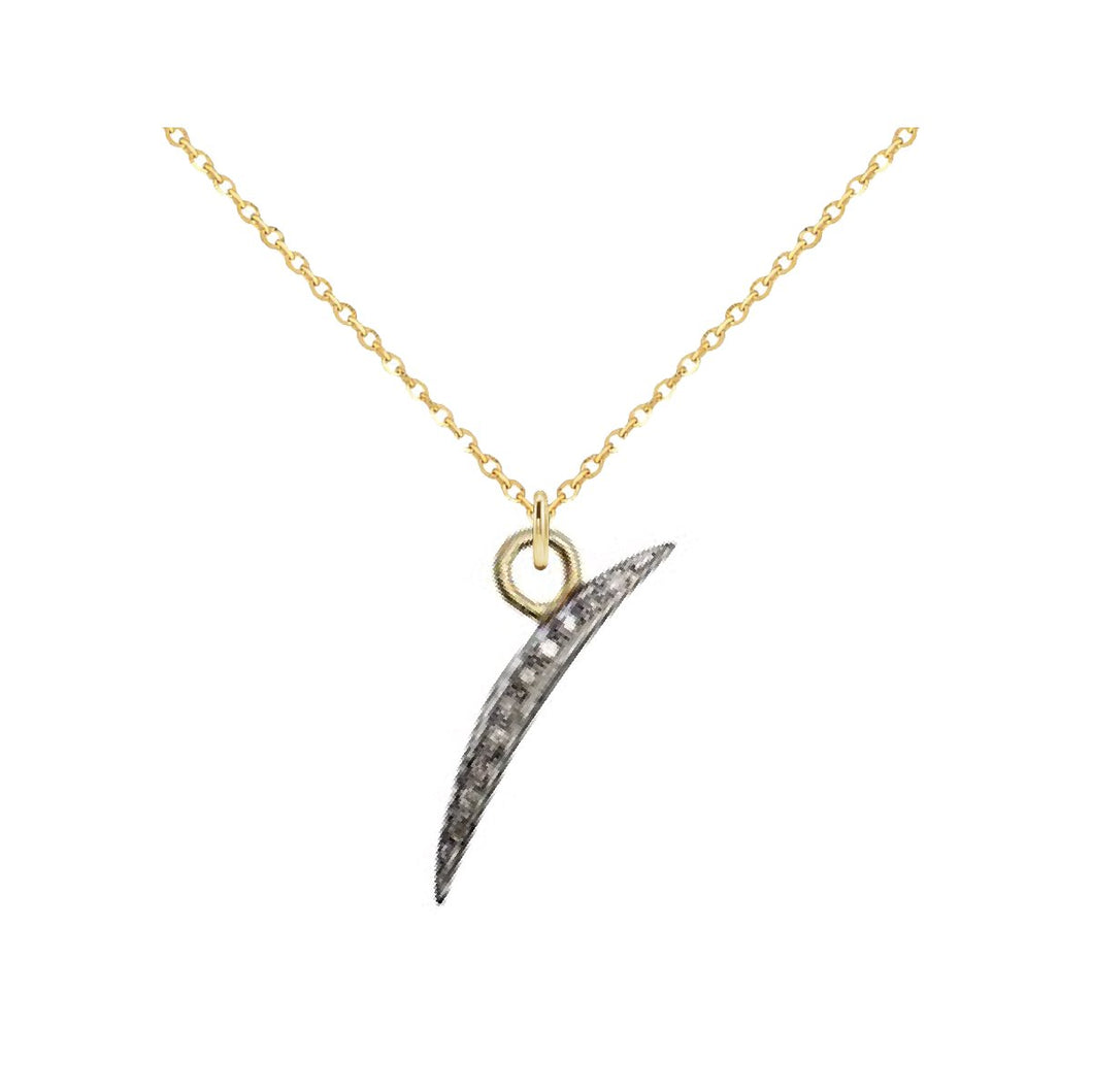 Crescent Moon Champagne Diamond Necklace Robyn Canady 
