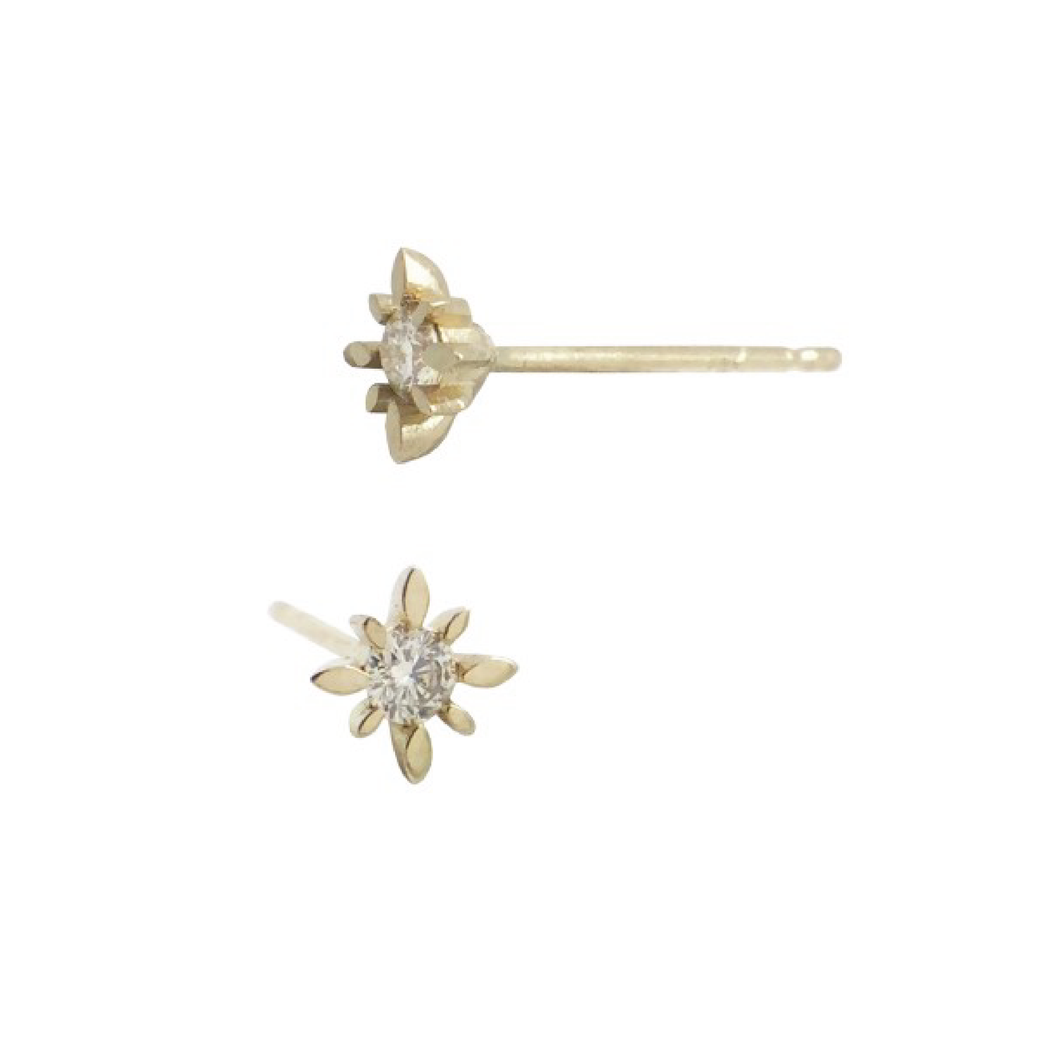 Petite Flower Diamond Earrings Robyn Canady 
