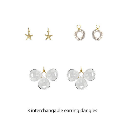 Gemmy Earring Travel Bundle in Snow White - 8 different interchangable looks Robyn Canady 