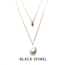 Load image into Gallery viewer, Petite Gemstone Layered Necklace with White Freshwater Pearl Robyn Canady 

