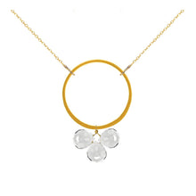 Load image into Gallery viewer, Gemmy Statement Necklace in Snow White Robyn Canady 14K Gold Fill 16&quot; 
