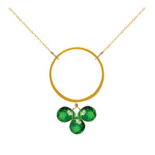 Load image into Gallery viewer, Gemmy Statement Necklace in Leprechaun Robyn Canady 14K Gold Fill 16&quot; 
