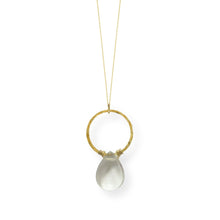 Load image into Gallery viewer, Gemmy Single Petal Necklace in Snow White Robyn Canady 
