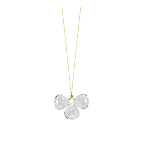 Gemmy Petal Necklace in Snow White Robyn Canady 14K Gold Fill 16