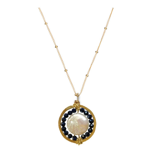 Gemstone Medallion Necklace - Sapphire Robyn Canady 