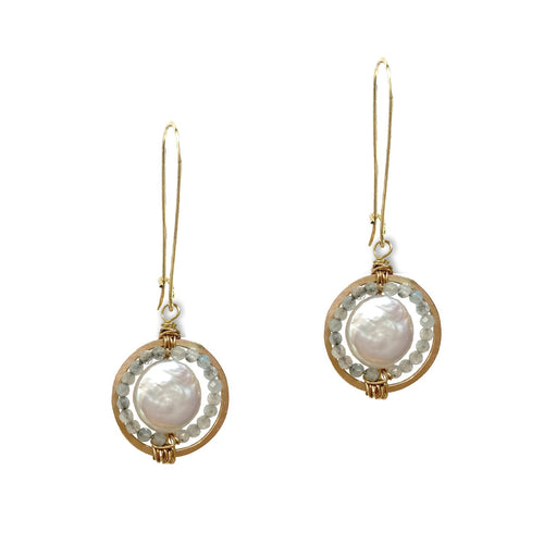 Gemstone Medallion Earrings - Aquamarine Robyn Canady 
