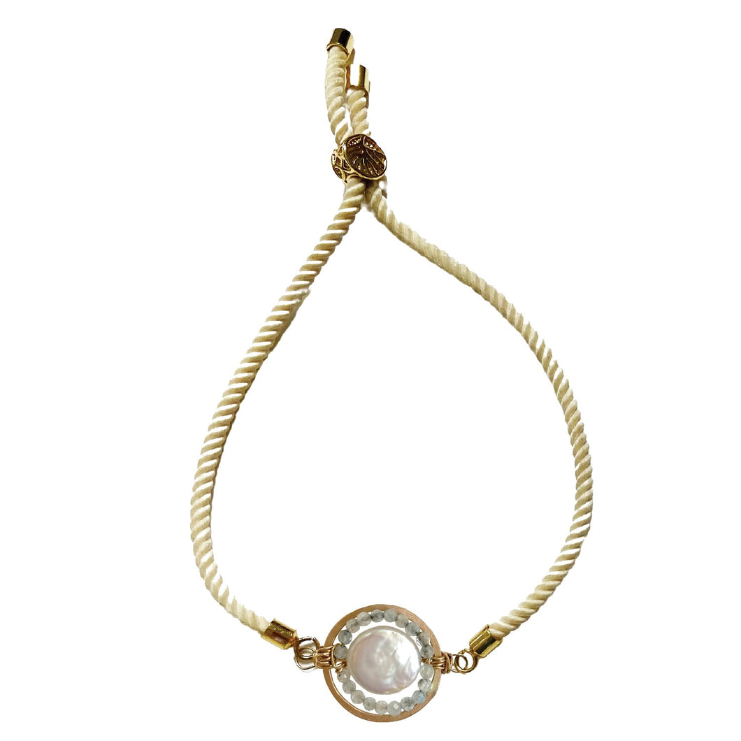Gemstone Medallion Bracelet - Aquamarine Robyn Canady 