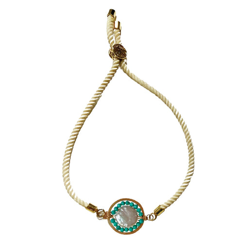 Gemstone Medallion Bracelet - Turquoise Robyn Canady 