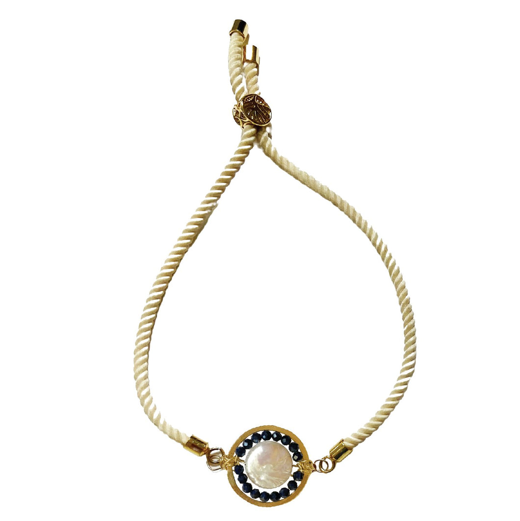 Gemstone Medallion Bracelet - Sapphire Robyn Canady 