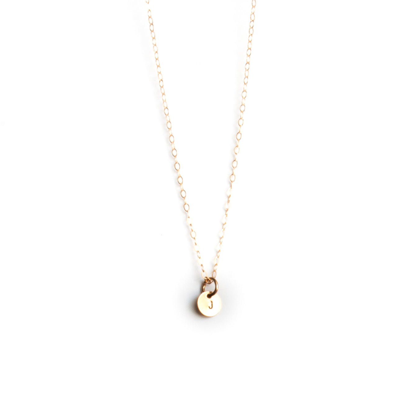 Tiny Initial Coin Necklace Robyn Canady 