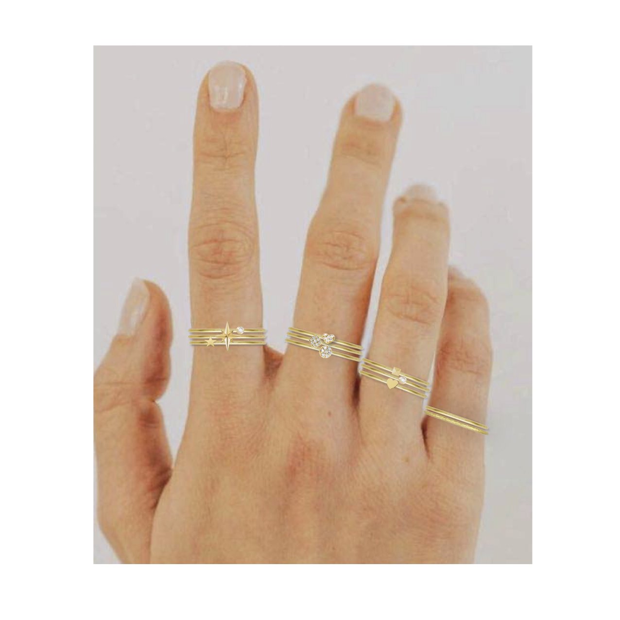 14K Tiny Star Stacking Ring Robyn Canady 