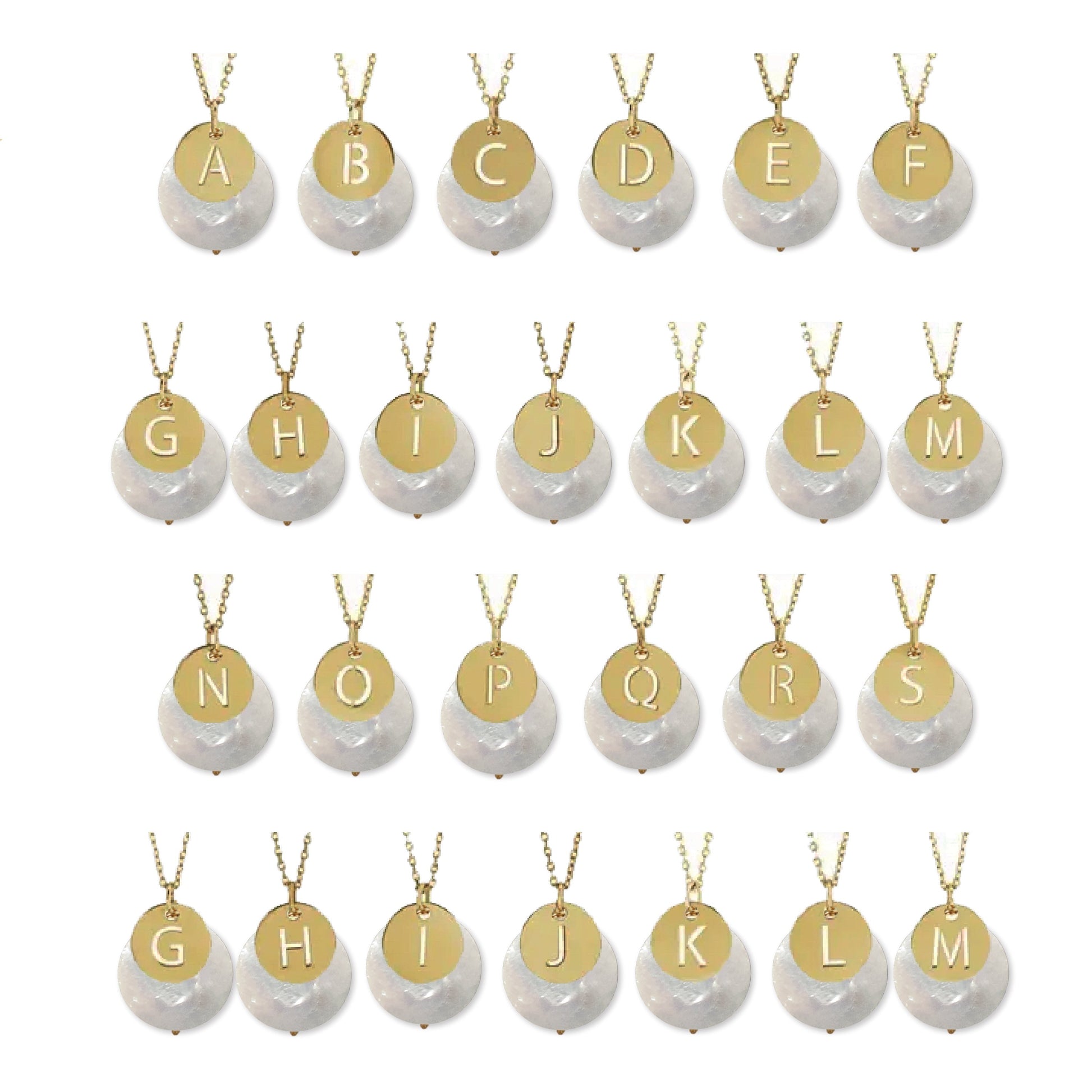 Initial Pearl Medallion Necklace Robyn Canady 