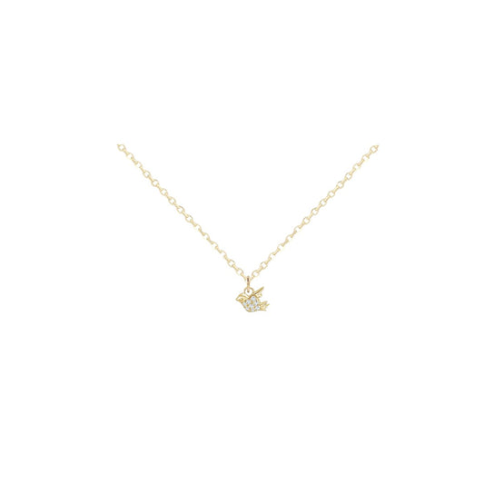 14K Diamond Tiny Sparrow Necklace Robyn Canady 