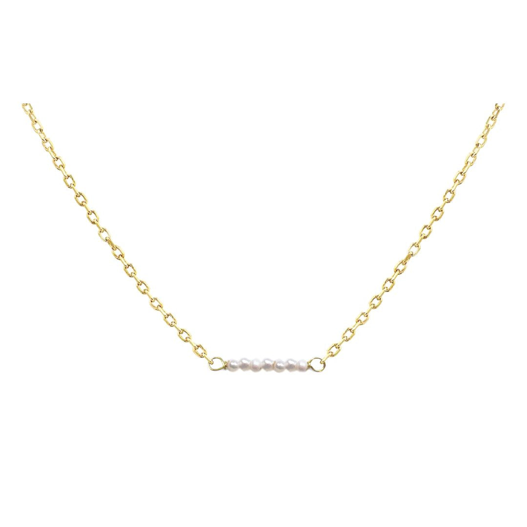 Tiny Freshwater Pearl Bar Necklace Robyn Canady 