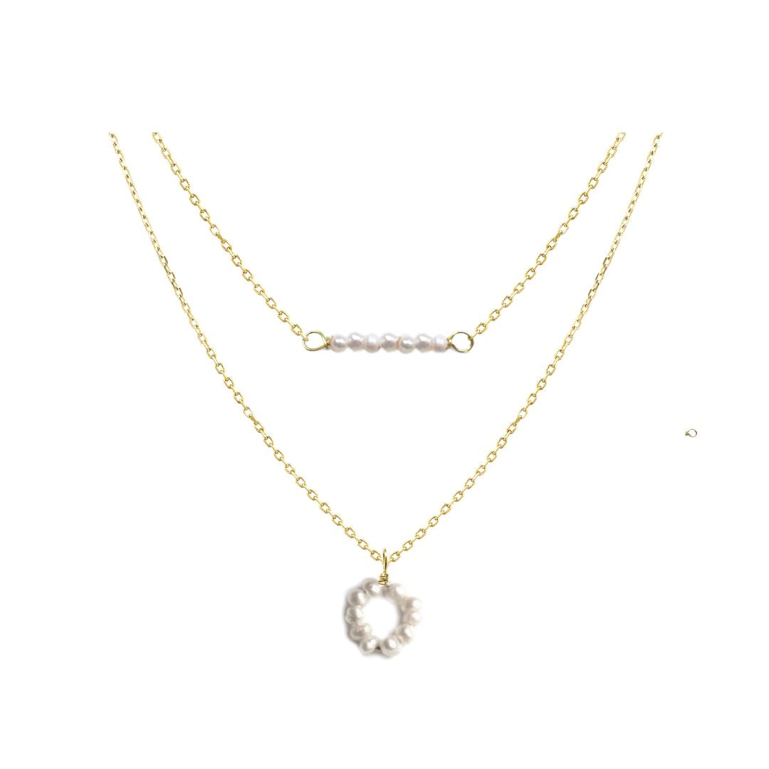 Tiny Freshwater Pearl Bar Necklace Robyn Canady 