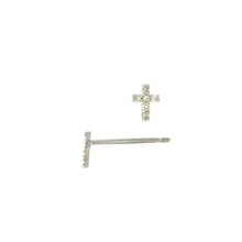 Load image into Gallery viewer, Petite Cross Diamond Earrings Robyn Canady 
