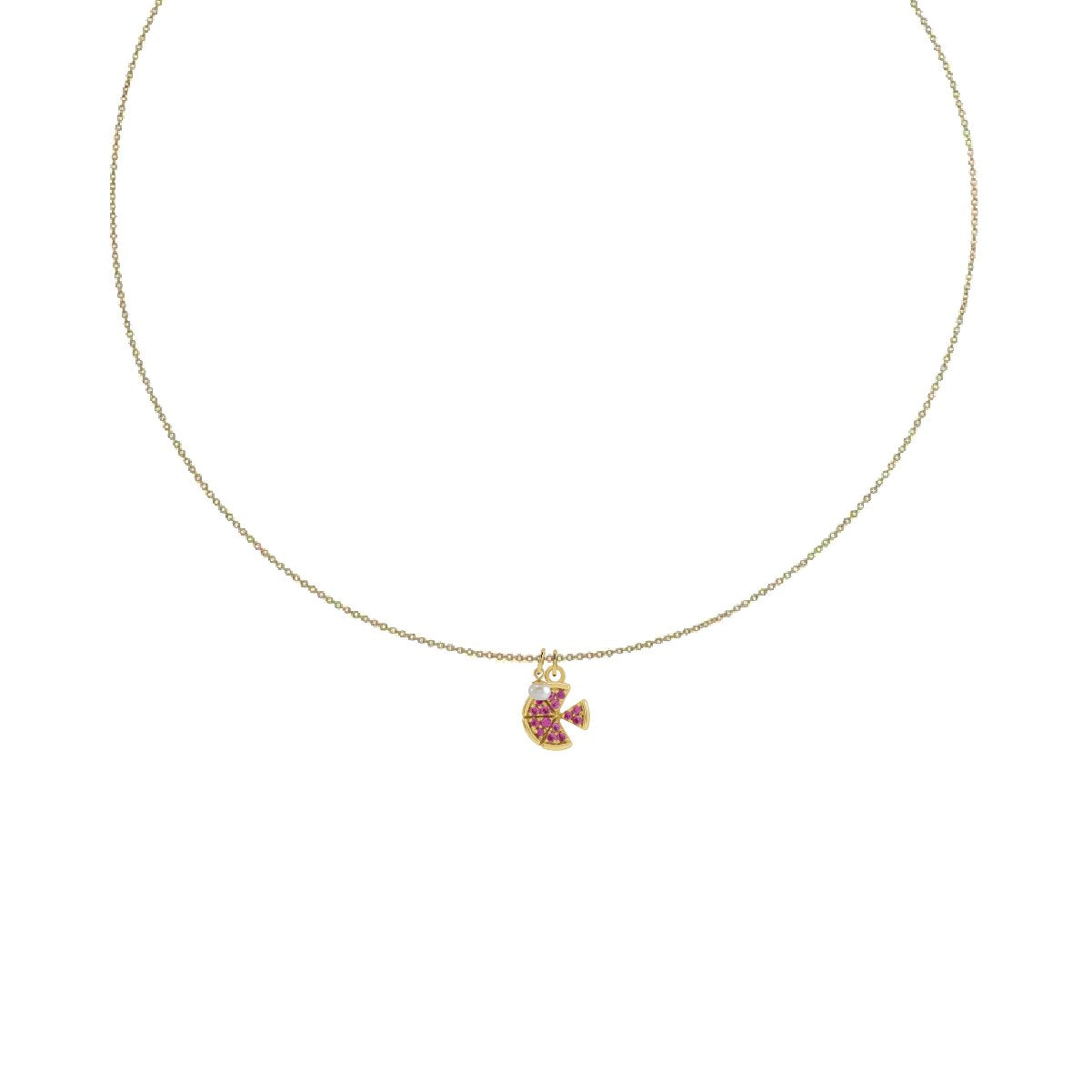 Charm Collection - For the Pie Lover Robyn Canady Charm + 14K Gold Filled Chain Add a Pearl 