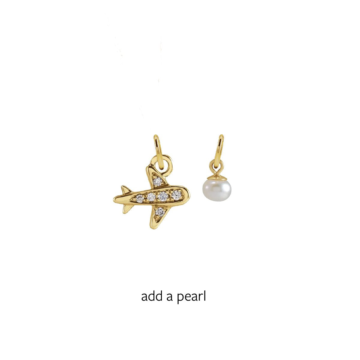Charm Collection - For the Jet Setter Robyn Canady Charm Only Add a Pearl 