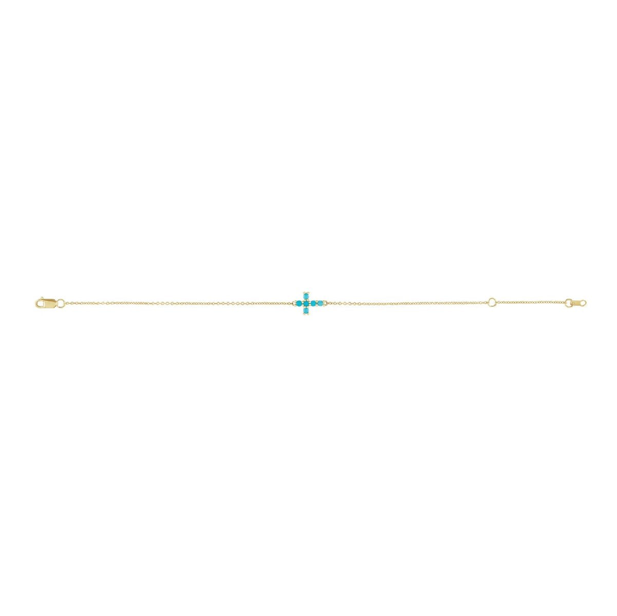 Turquoise Sideways Cross Bracelet Necklace Robyn Canady 