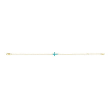 Load image into Gallery viewer, Turquoise Sideways Cross Bracelet Necklace Robyn Canady 

