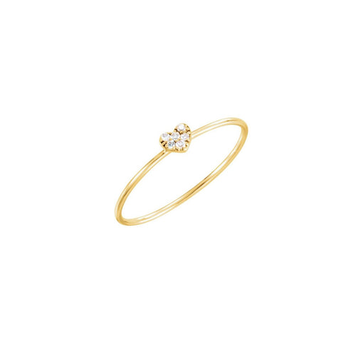 14K Petite Diamond Heart Stacking Ring Robyn Canady 
