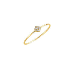 Load image into Gallery viewer, 14K Petite Diamond Square Stacking Ring Robyn Canady 
