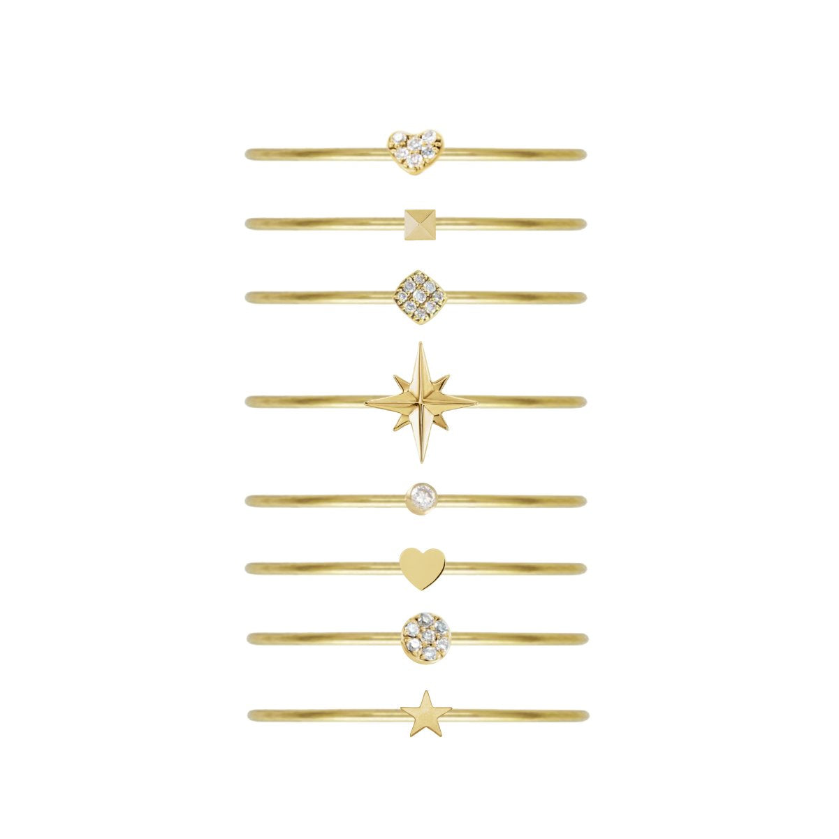14K Tiny Star Stacking Ring Robyn Canady 