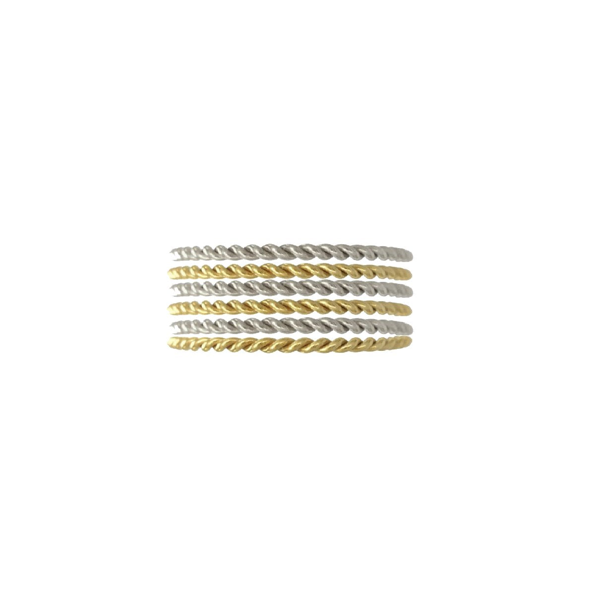 Rope 6 Ring Stack - Mixed Metal Robyn Canady 5 
