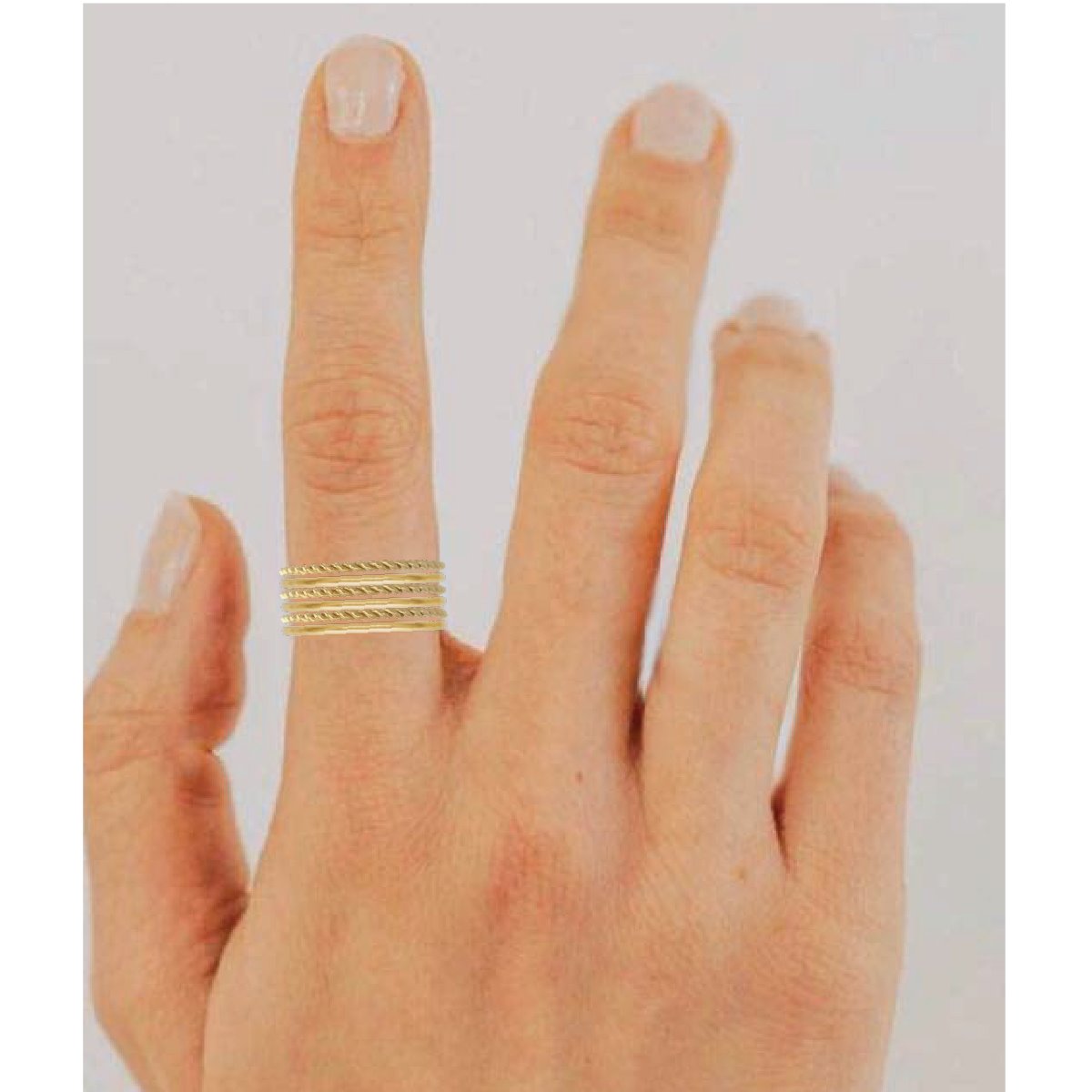Rope 6 Ring Stack - Gold or Silver Robyn Canady 