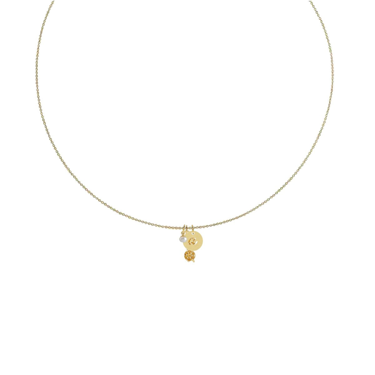 Charm Collection - For the Sun Worshipper Robyn Canady Charm + 14K Gold Filled Chain Add a Pearl and Initial 